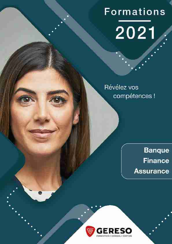 Catalogue GERESO formations 2021 - Banque-Finance et Assurance