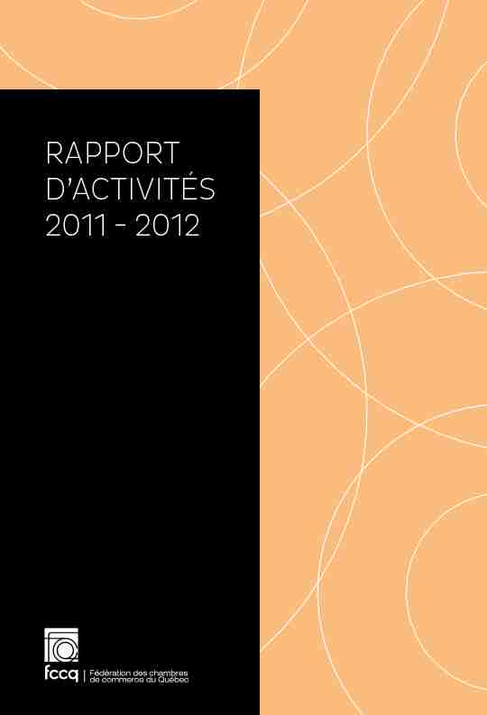 rapport dactivités 2011 - 2012