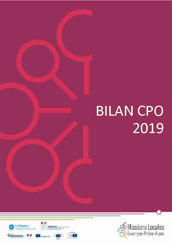 [PDF] BILAN CPO 2019 - Missions locales