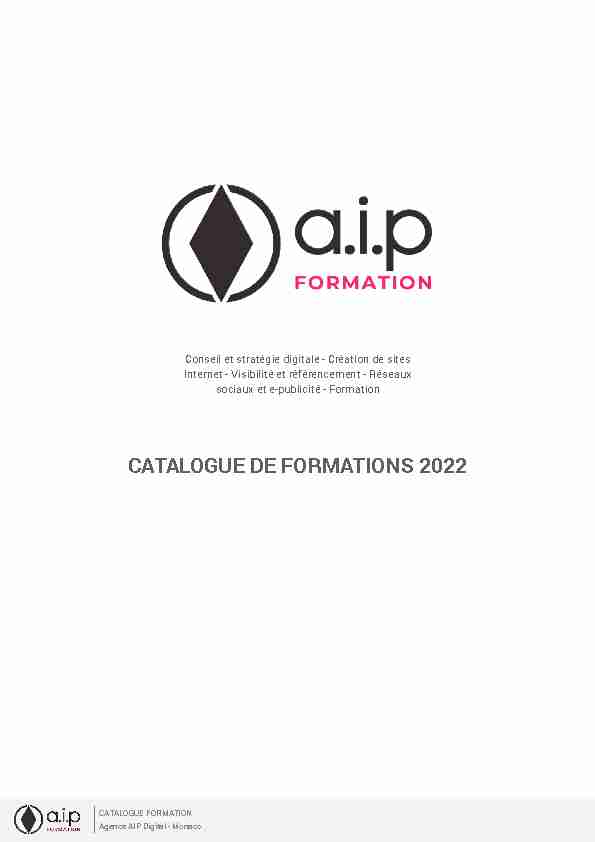 Catalogue Formation - AIP Formation