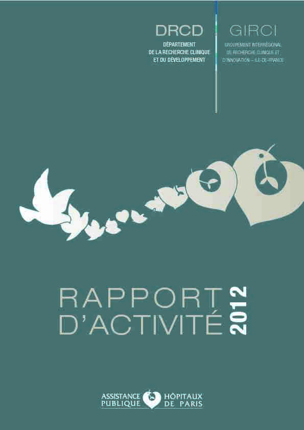 RAPPORT DACTIVITÉ 2012