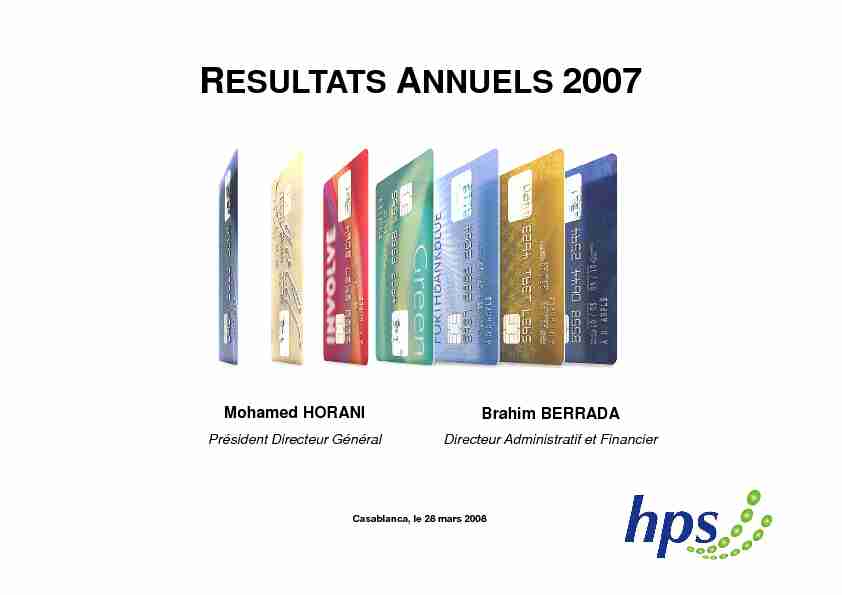 [PDF] Résultats annuels 2007 [Mode de compatibilité] - HPS Worldwide