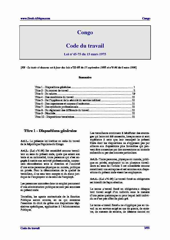 Congo - Code du travail.pdf