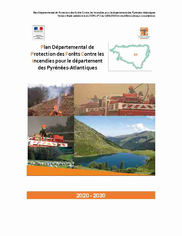 Plan de protection des Forêts contre les Incendies des Pyrénées