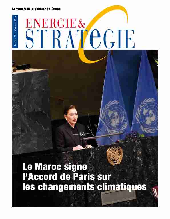 Le Maroc signe lAccord de Paris sur les changements climatiques