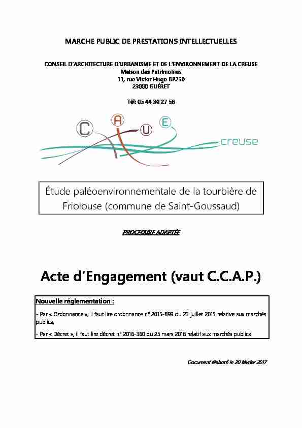 [PDF] Acte dEngagement (vaut CCAP) - - CAUE 23