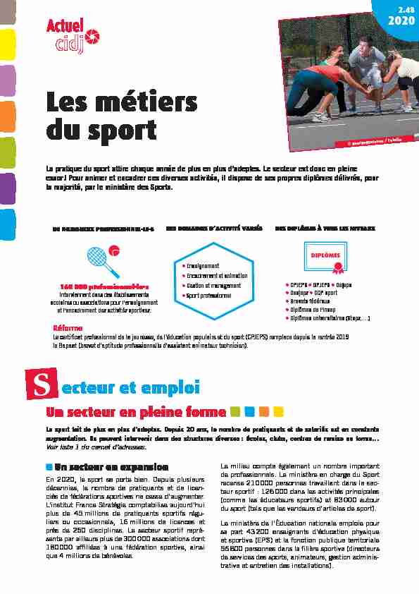 [PDF] Les métiers du sport - IJ box