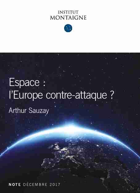 Espace : lEurope contre-attaque ?