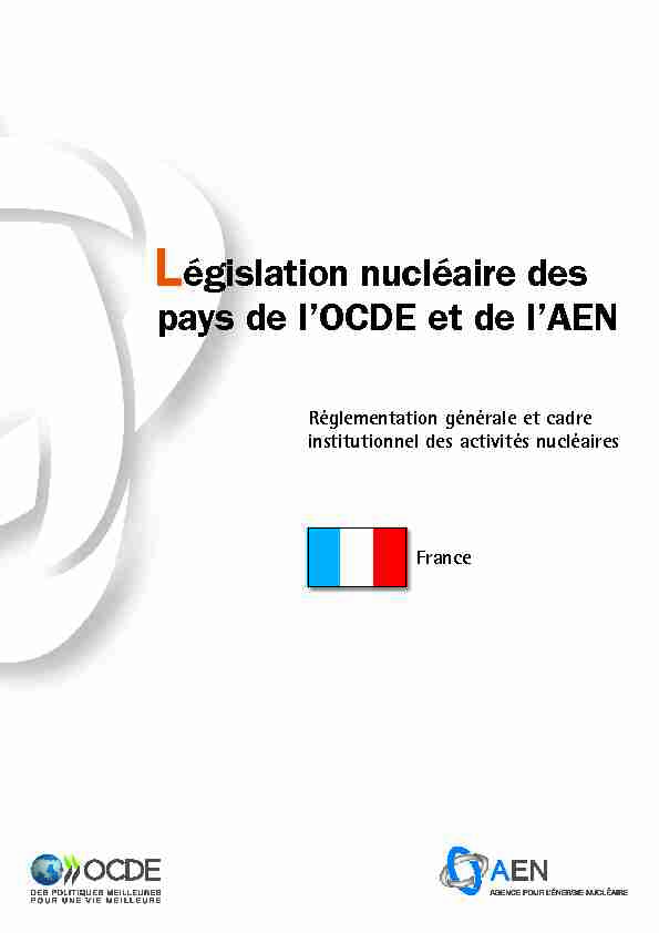 Législations nucléaire des pays de lOCDE et de lAEN - France