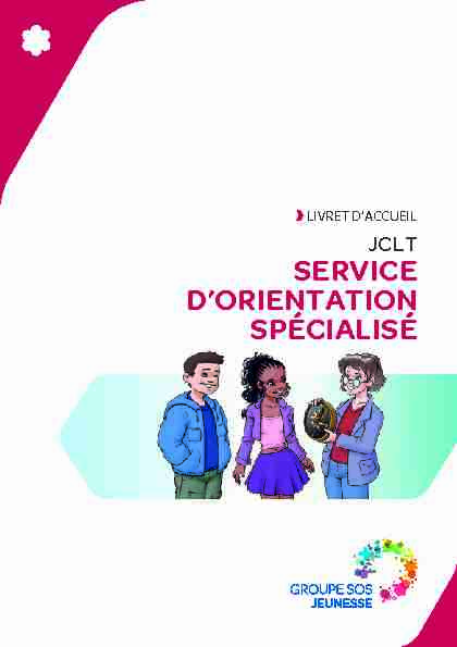 [PDF] service dorientation spécialisé - Groupe SOS