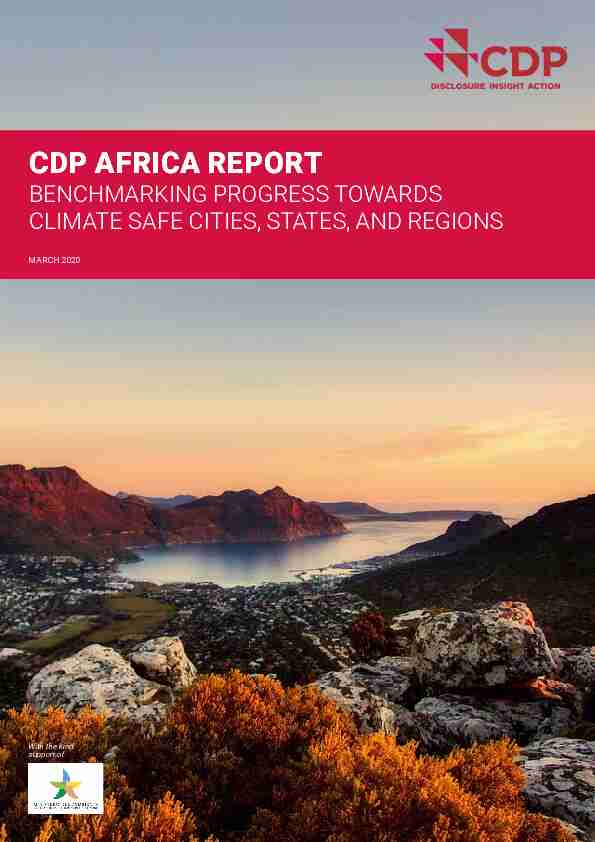 CDP AFRICA REPORT