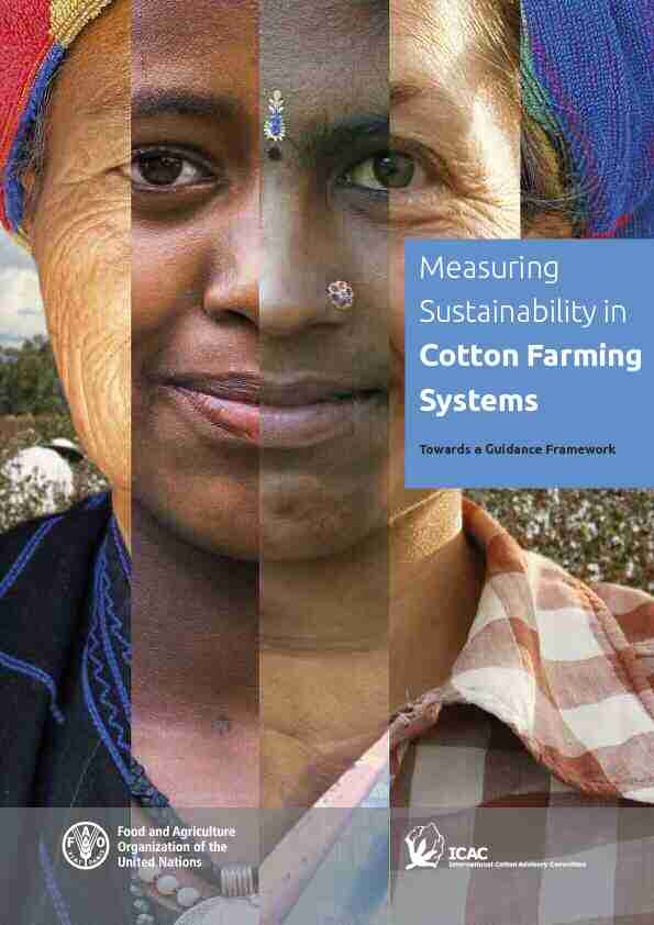 Measuring Sustainability in Cotton Farming Systems: Towards a