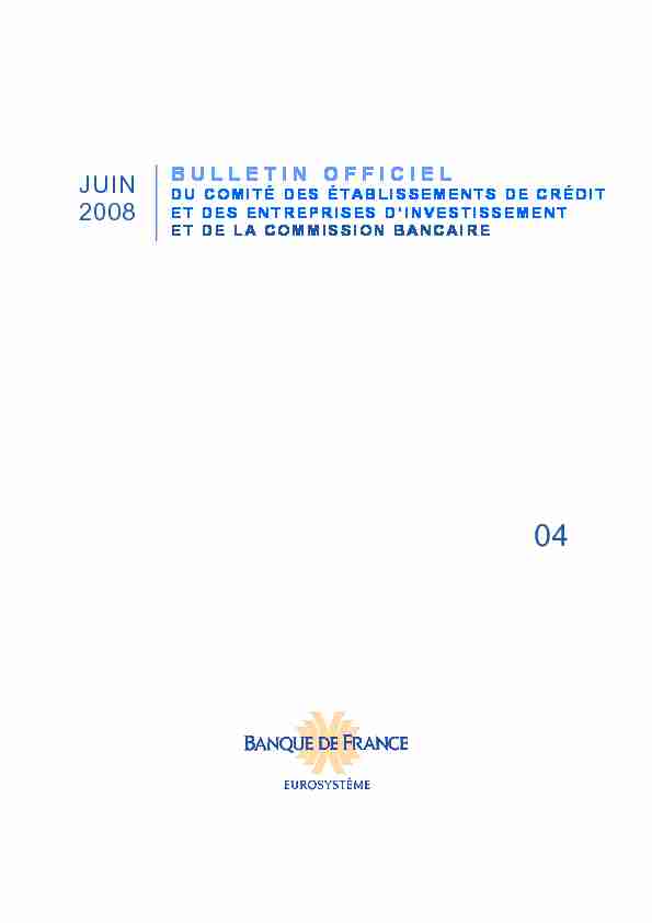 Bulletin officiel du Cecei et de la Commission bancaire n° 4 - Juin