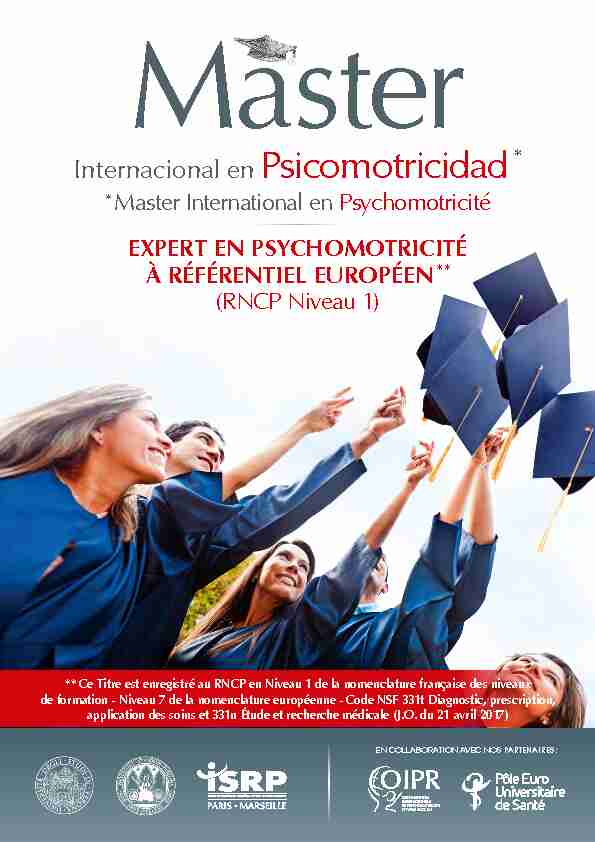 [PDF] Internacional en Psicomotricidad* - ISRP