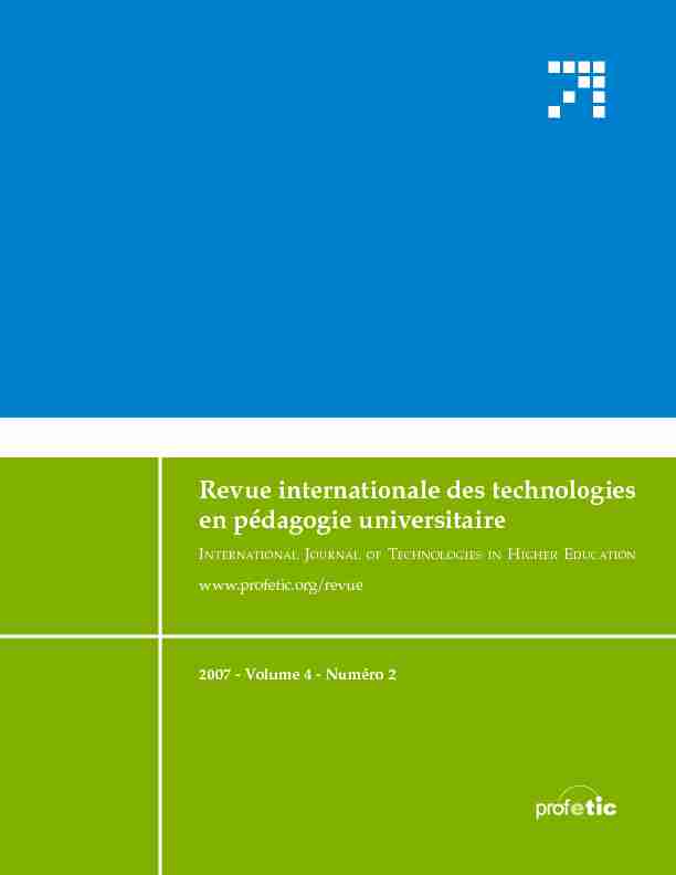 [PDF] Linstrumentation de la scénarisation pédagogique - Revue