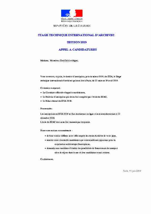 [PDF] STIA 2018 - Ministère de la culture
