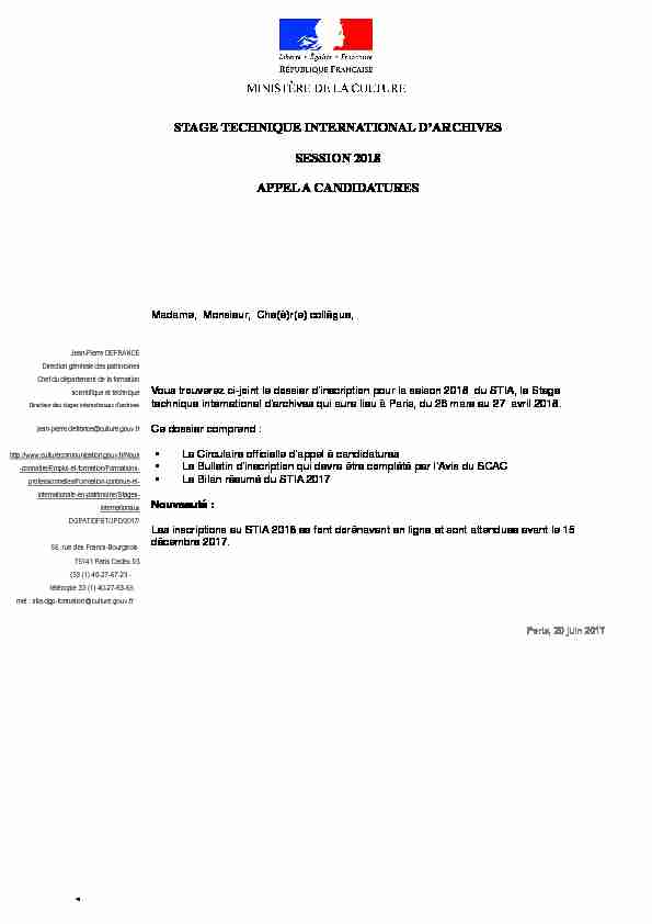 [PDF] STIA 2018 - Portail International Archivistique Francophone