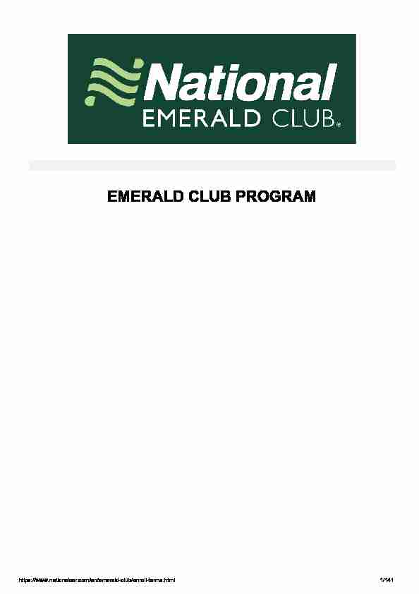 Emerald Club Terms and Conditions 2022 English(USCA)