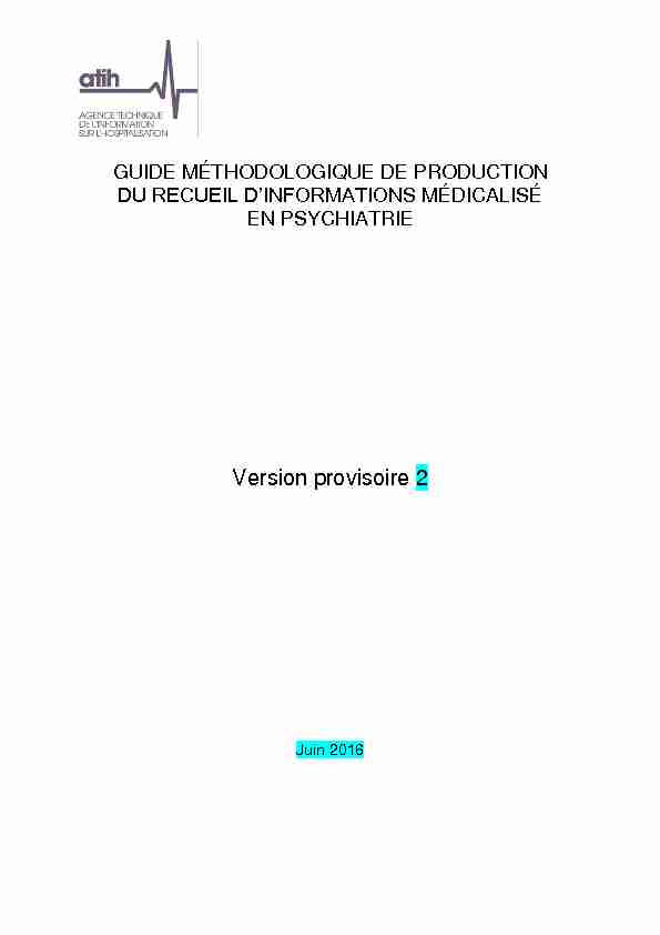 guide méthodologique de production du recueil dinformations