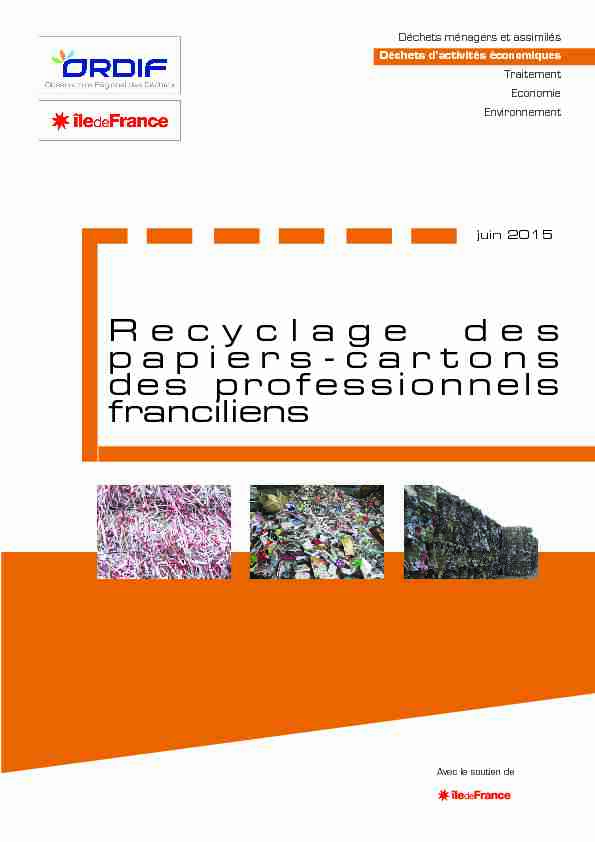 Recyclage des papiers-cartons des professionnels franciliens