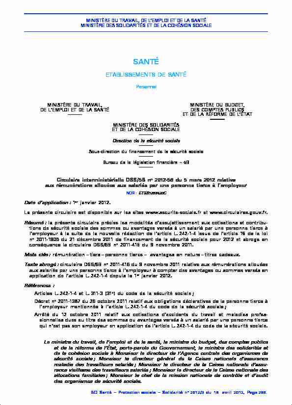 [PDF] Ministère des Solidarités et de la Santé