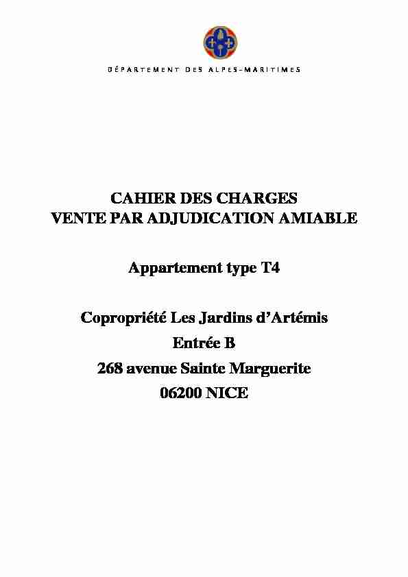 [PDF] CAHIER DES CHARGES - VENTE PAR ADJUDICATION AMIABLE