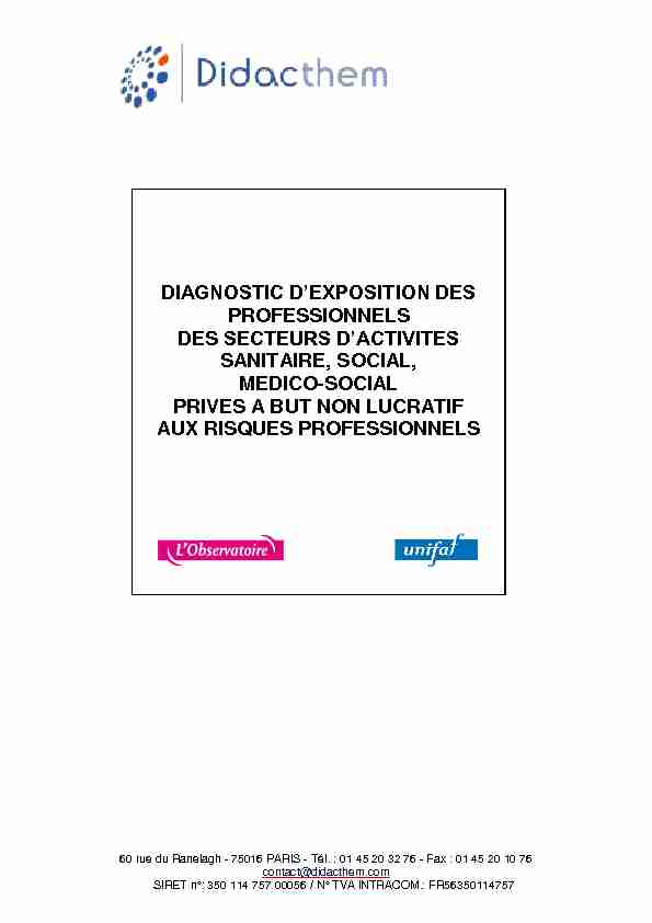 DIAGNOSTIC DEXPOSITION DES PROFESSIONNELS DES