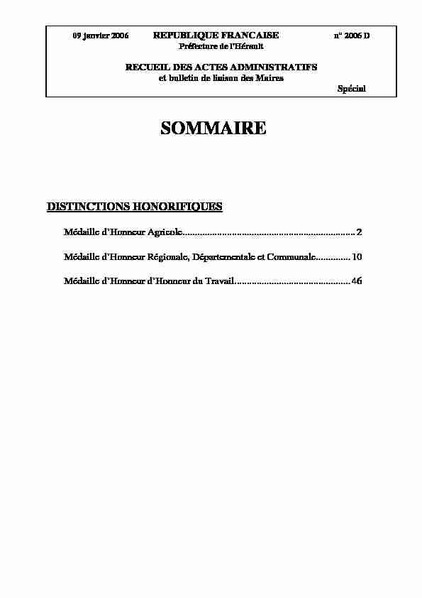 SOMMAIRE