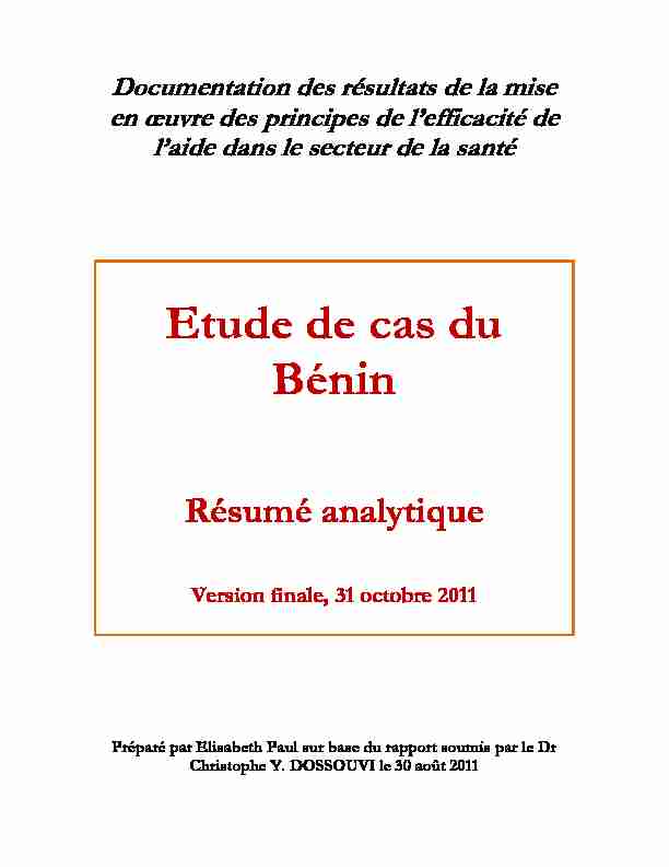 [PDF] Etude de cas du Bénin