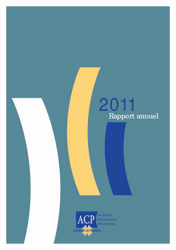 2011 - Rapport annuel