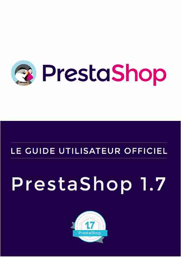 Guide Utilisateur – PrestaShop 1.7 - Ditel