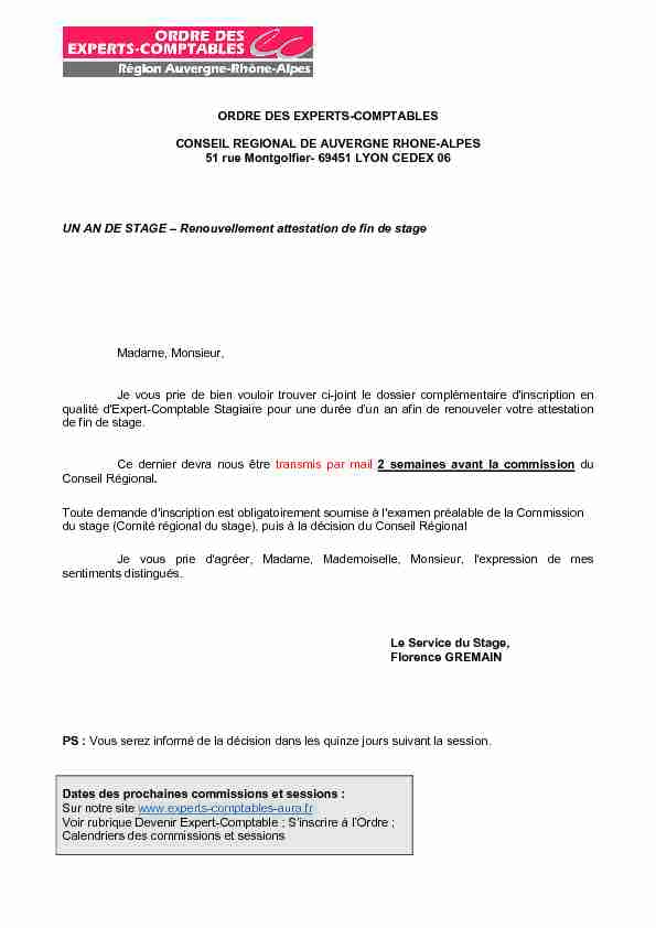 [PDF] ORDRE DES EXPERTS-COMPTABLES - Conseil Régional de l