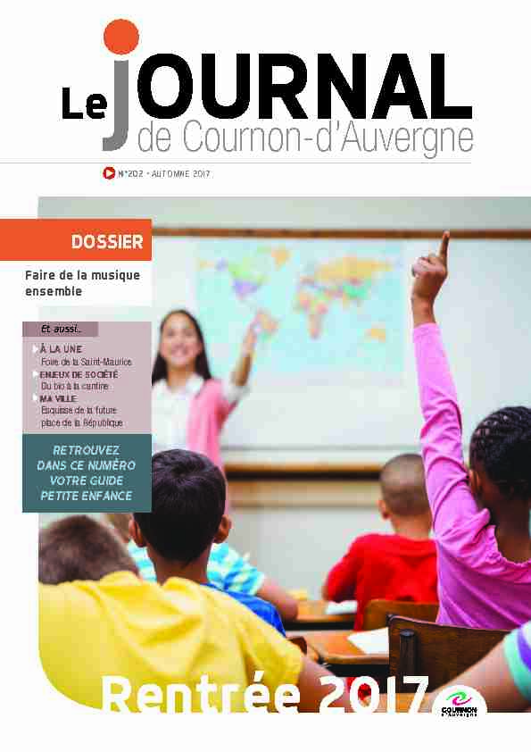 [PDF] N° 202 • Automne 2017 - Cournon-dAuvergne