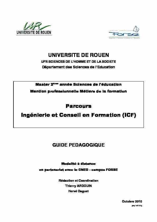 Parcours Ingénierie et Conseil en Formation (ICF)