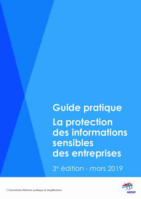[PDF] Guide pratique La protection des informations sensibles des