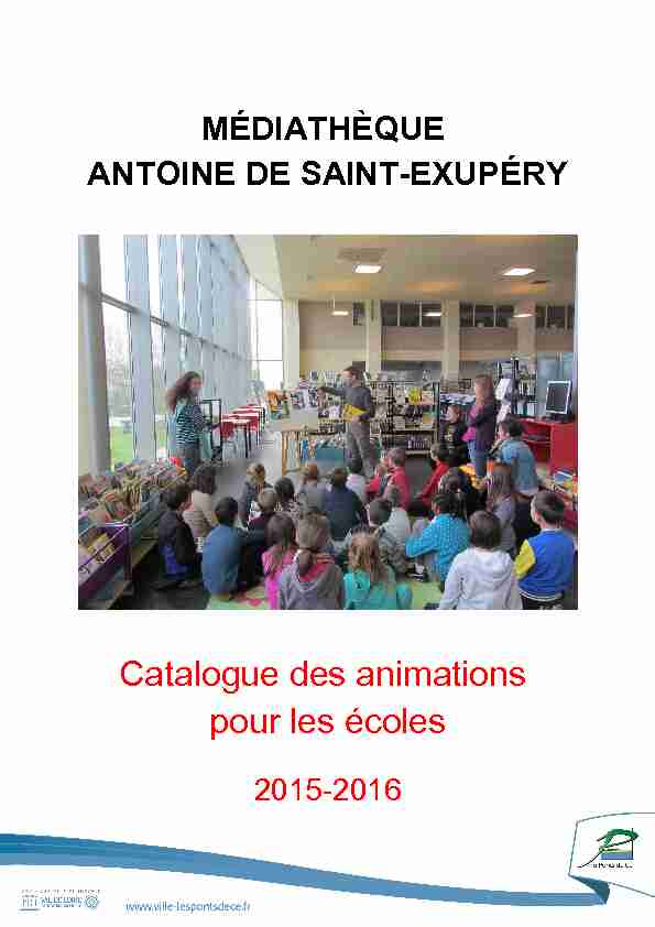 Catalogue des animations pour les écoles - Ville des Ponts
