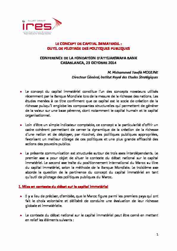 [PDF] LE CONCEPT DE CAPITAL IMMATERIEL : OUTIL DE PILOTAGE