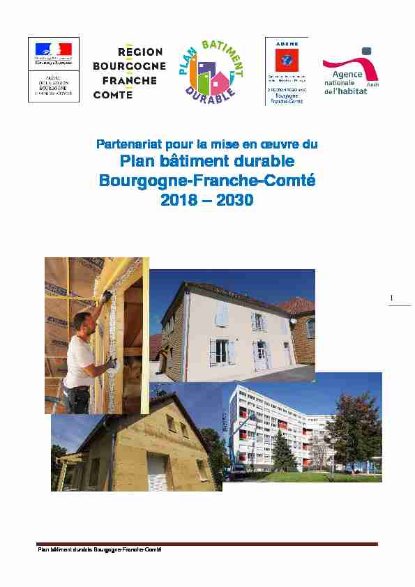 [PDF] Pllan bâtiment durable BFC 2018 - 2030 VF - Plan Bâtiment Durable