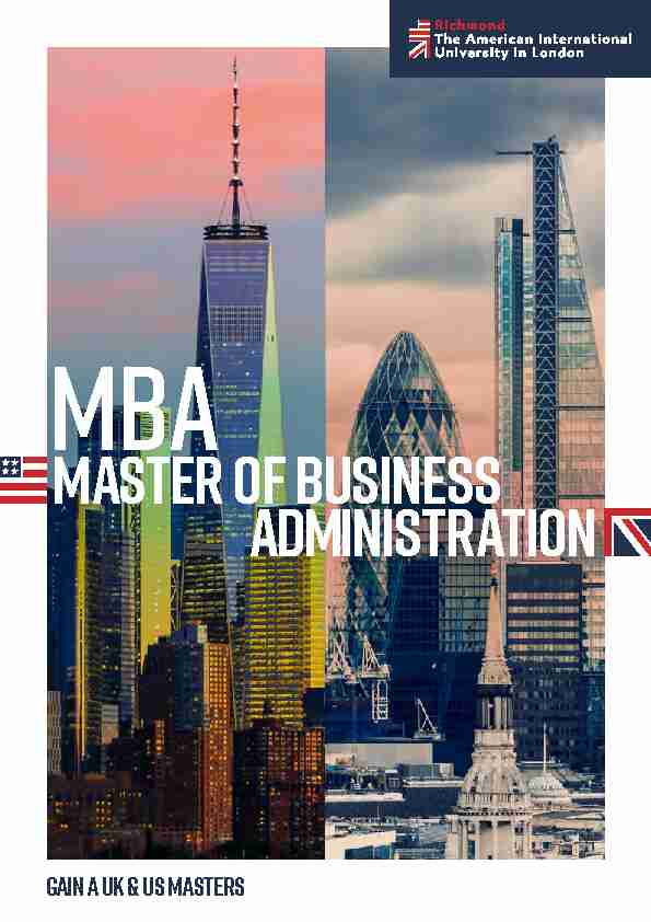 master of business ADMINiSTRATION