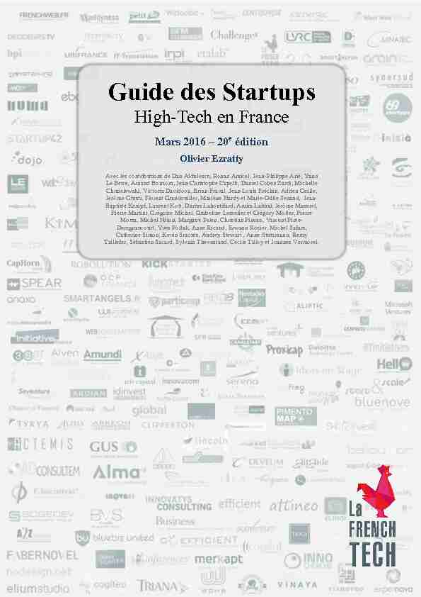 Guide des Startups High-Tech en France – Olivier Ezratty
