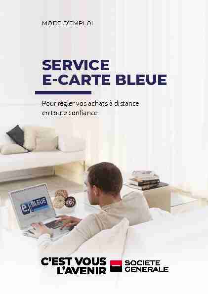 [PDF] Mode demploi service e-Carte Bleue - Société Générale