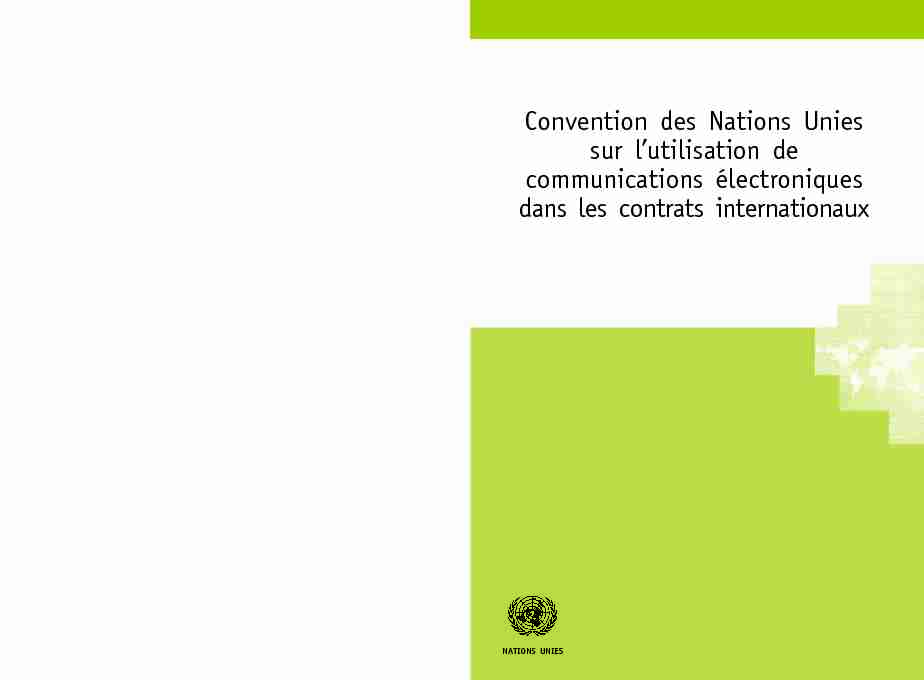 Convention des Nations Unies sur lutilisation de communications