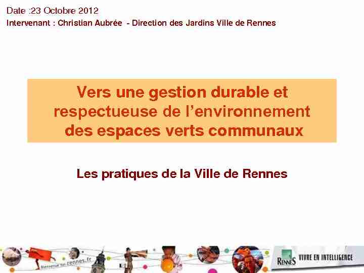Modèle de diaporama PowerPoint Ville de Rennes - Modèle n°4