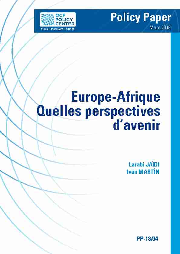 Europe-Afrique Quelles perspectives davenir