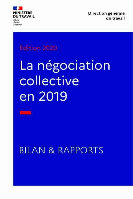 La négociation collective en 2019