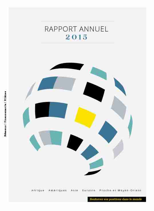 RAPPORT ANNUEL 2015