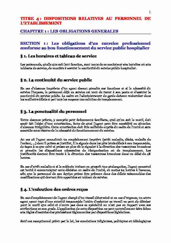 [PDF] Règlement intérieur - le personnel - Centre Hospitalier de Millau