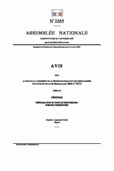 [PDF] N° 2265 ASSEMBLÉE NATIONALE