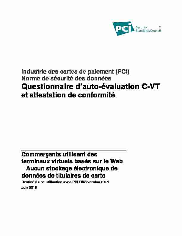 Questionnaire dauto-évaluation C-VT - et attestation de conformité