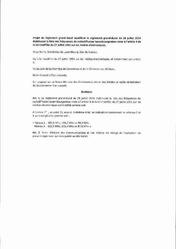 Texte du projet de règlement grand-ducal 50.970
